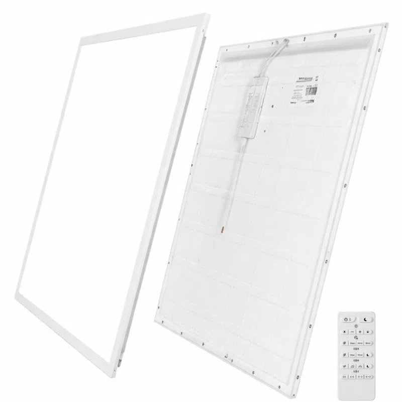 Panneau LED 28W 60x60 Dimmable 150lm/W Détecteur de Mouvement Télécommande Pack de 2 Blanc Neutre 4000K-5500K SILAMP