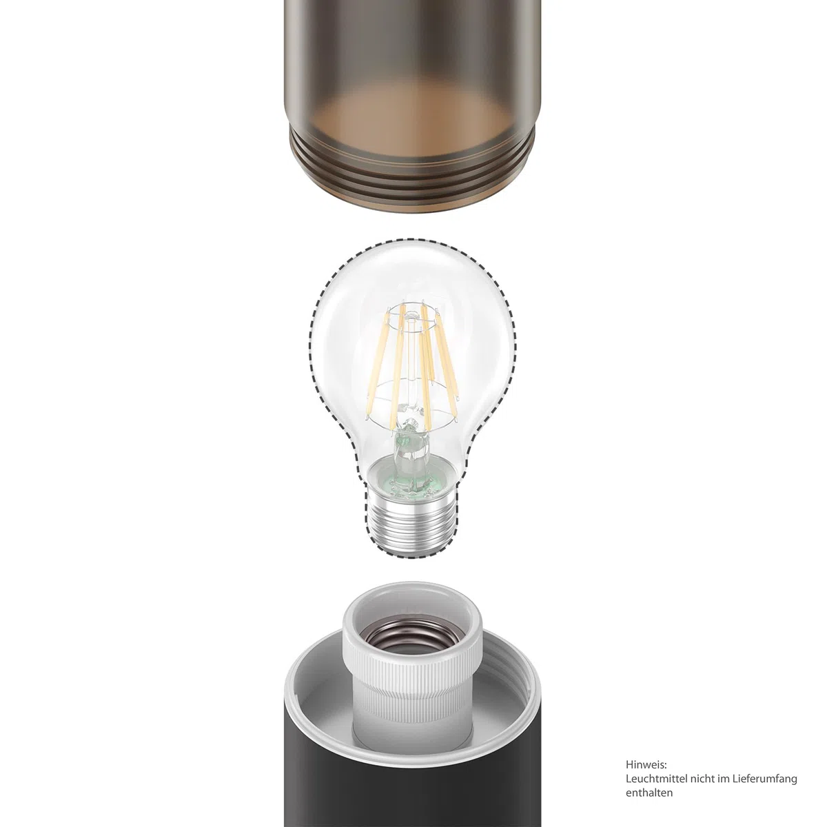 ledscom.de PORU Lumière de chemin Borne d'éclairage Lampe de jardin extérieur IP44 39 cm noir E27 40W