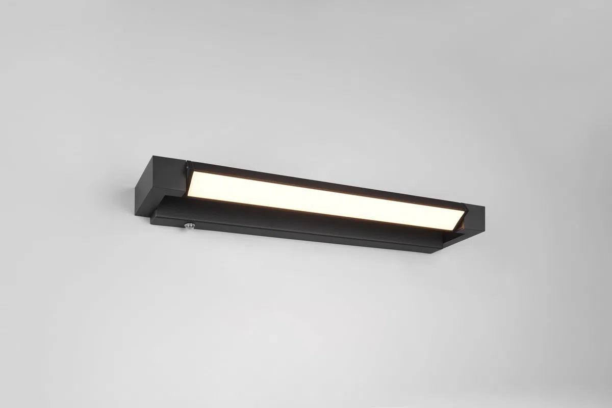 Trio Leuchten FABRIZIO LED Applique de salle de bain 9W Aluminium Noir mat Dimmable Couleur réglable