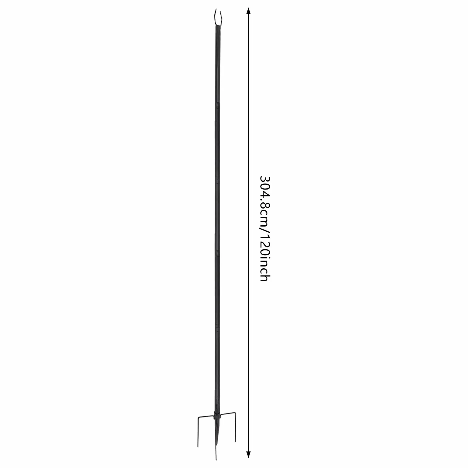Lot de 4 Poteaux en Métal de 3m pour Guirlandes Lumineuses Extérieur