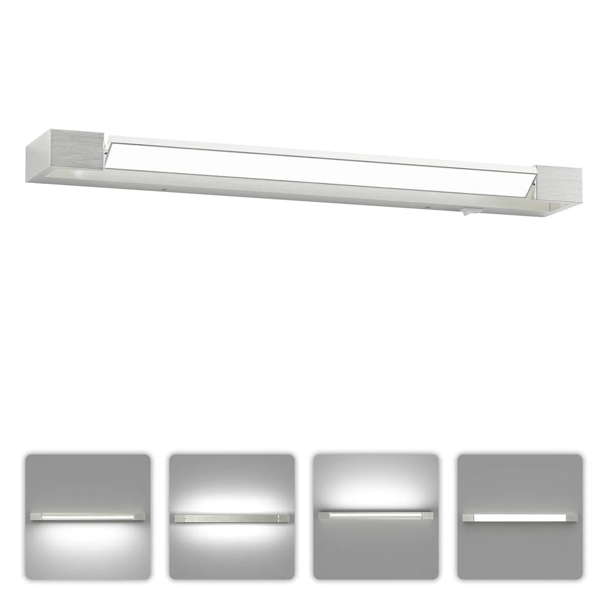 Lampe de miroir LED salle de bain 61 cm 24 W 5000 K IP44 étanche rotative 360°