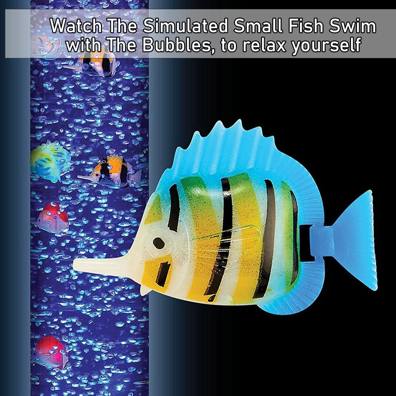 Lampe À Tube À Bulles Électrique Lampe À Lave LED avec 7 Lumières Changeantes De Couleur Aquarium Veilleuse Cadeaux Sensoriels for Enfants, Adultes, TDAH Et Autisme