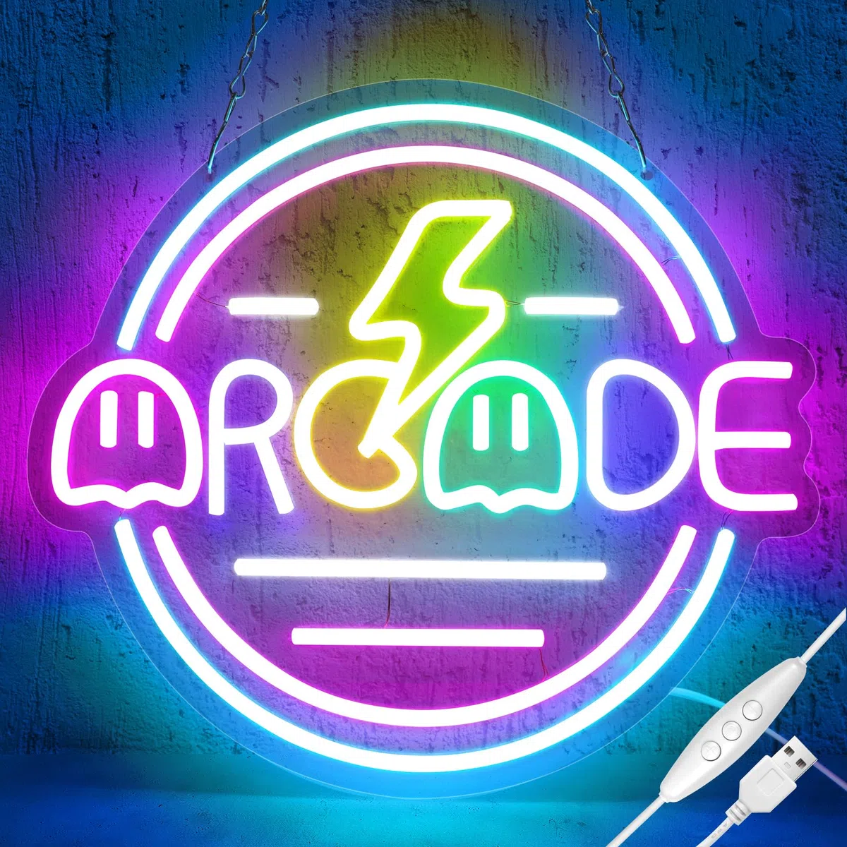 Neon Gaming LED Neon Sign Salle de Jeux Gamer Enseigne Lumineuse Décoration Murale