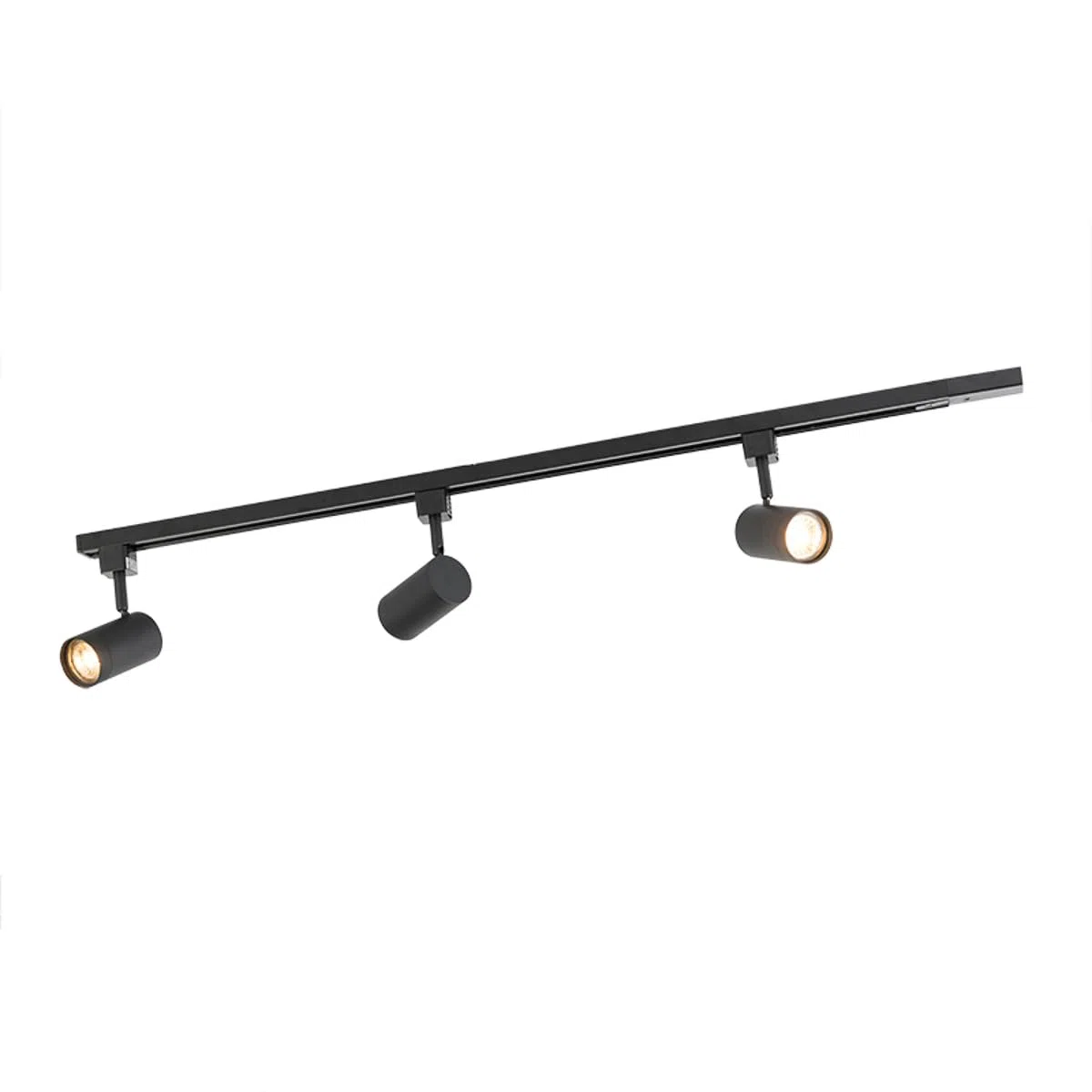 Qazqa jeana - Système de rail spot luminaire plafond, plafonnier compatible pour led - 3 lumière - L 1000 mm - Noir - Moderne - éclairage intérieur - Salon I Chambre I Cuisine I Salle à manger