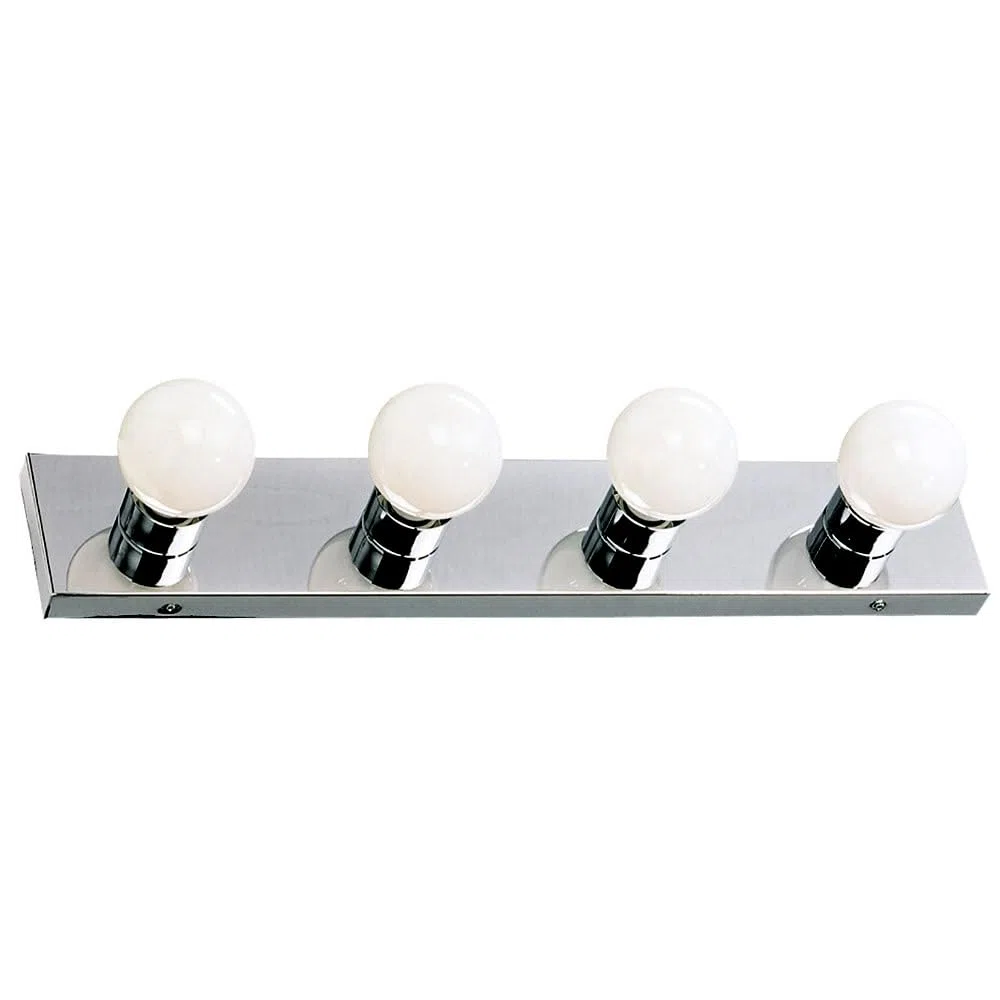 Design House Bande lumineuse contemporaine 4 lumières à intensité variable chrome poli salle de bain
