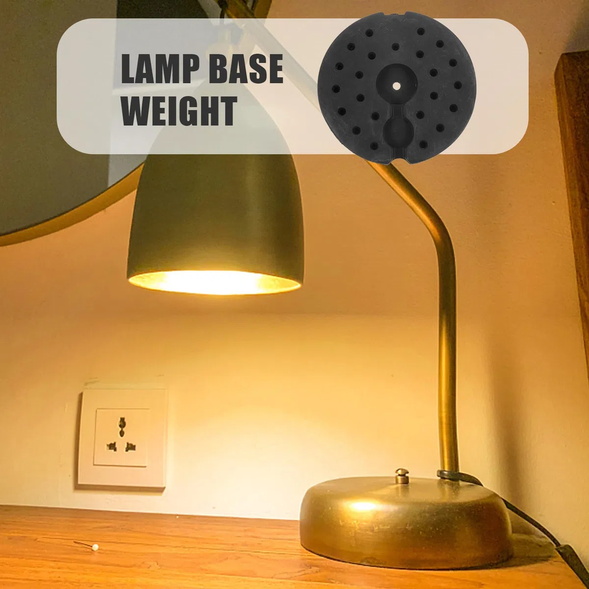 ABOOFAN Base De Lampadaire Lestée Poids Du Pied De Lampe Pour Lampadaire Base De Lampe De Bureau 9.17 X 9.17 X 0.87 Po 1 X Poids De Pour Salon Et Bureau