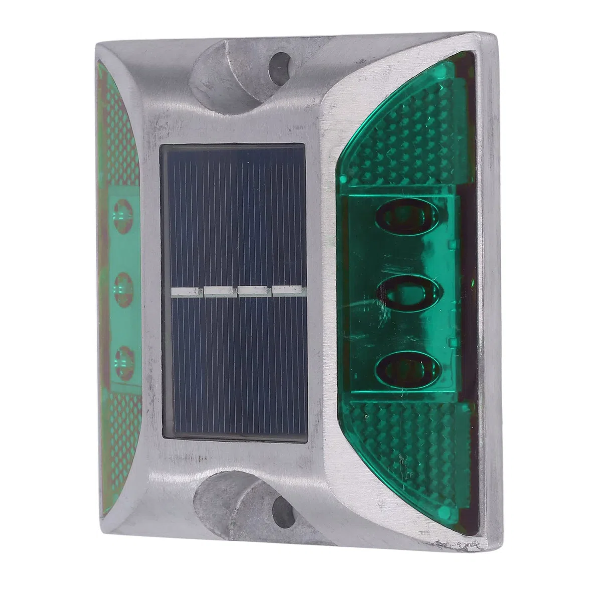 Lampe Solaire de Pont en Alliage d'Aluminium, Goujon de Route Solaire étanche avec Panneau Silicium Monocristallin pour Trottoir