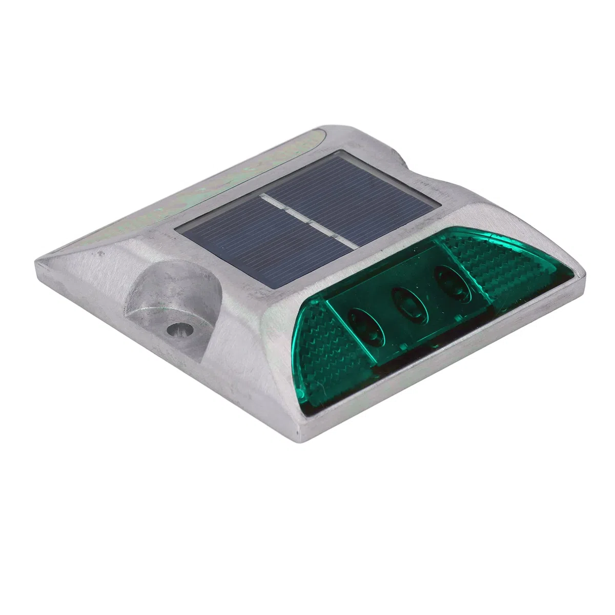 Lampe Solaire de Pont en Alliage d'Aluminium, Goujon de Route Solaire étanche avec Panneau Silicium Monocristallin pour Trottoir