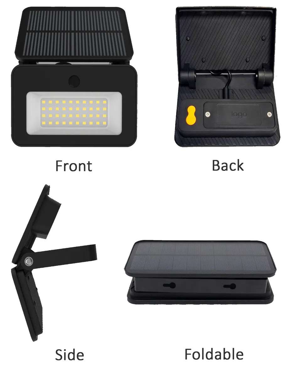 Projecteur solaire LED extérieur avec détecteur de mouvement 1000 lm IP65 6500/4000/3000 K