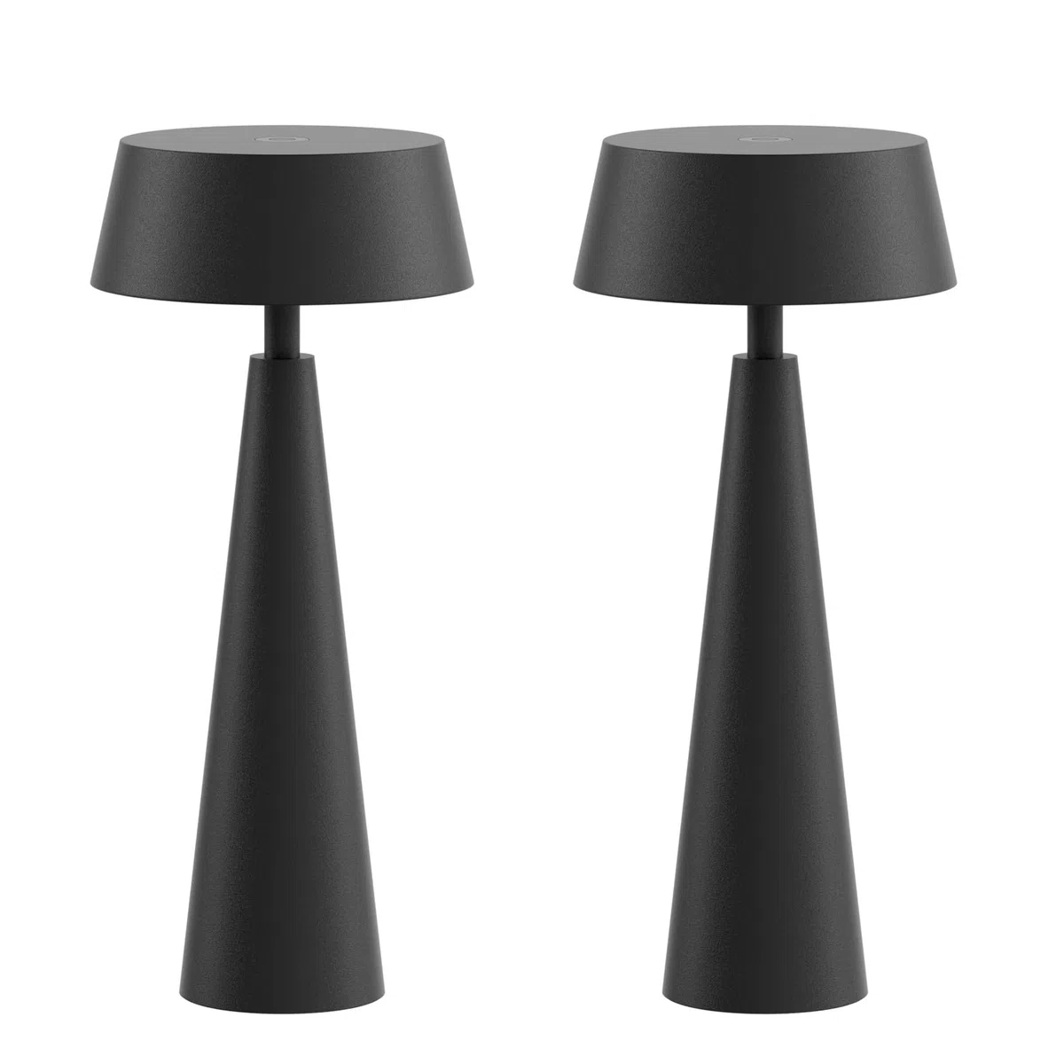 Lampe de table LED sans fil avec batterie, intensité variable 3000K-6000K, rechargeable IP54, Noir