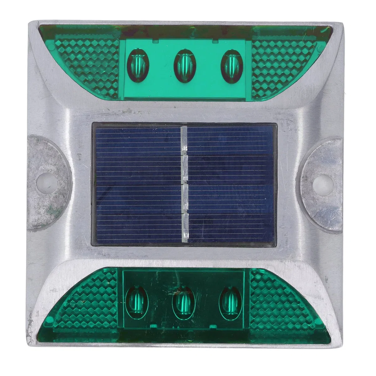 Lampe Solaire de Pont en Alliage d'Aluminium, Goujon de Route Solaire étanche avec Panneau Silicium Monocristallin pour Trottoir