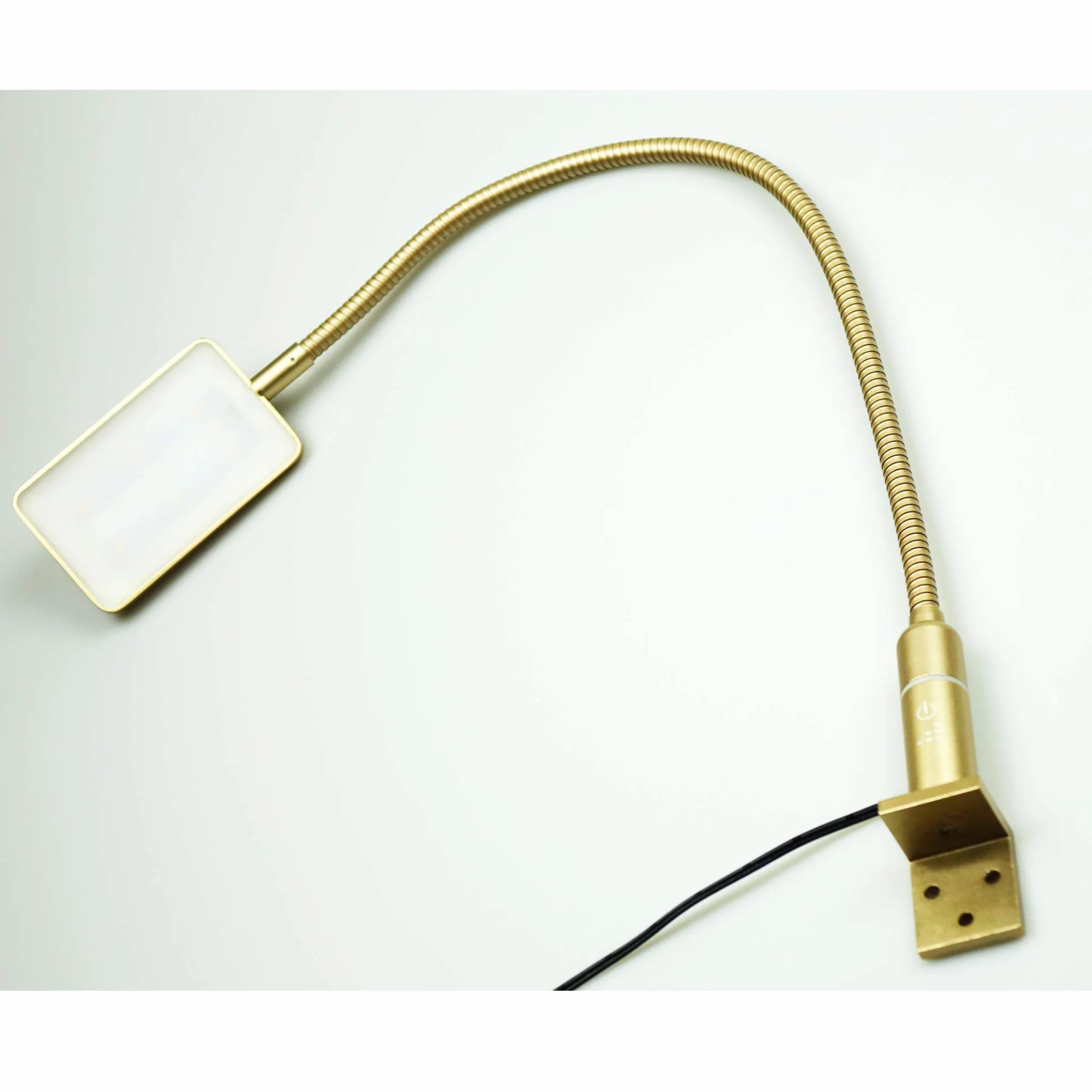 Lampe de chevet LED 4 W flexible laiton mat lot de 2