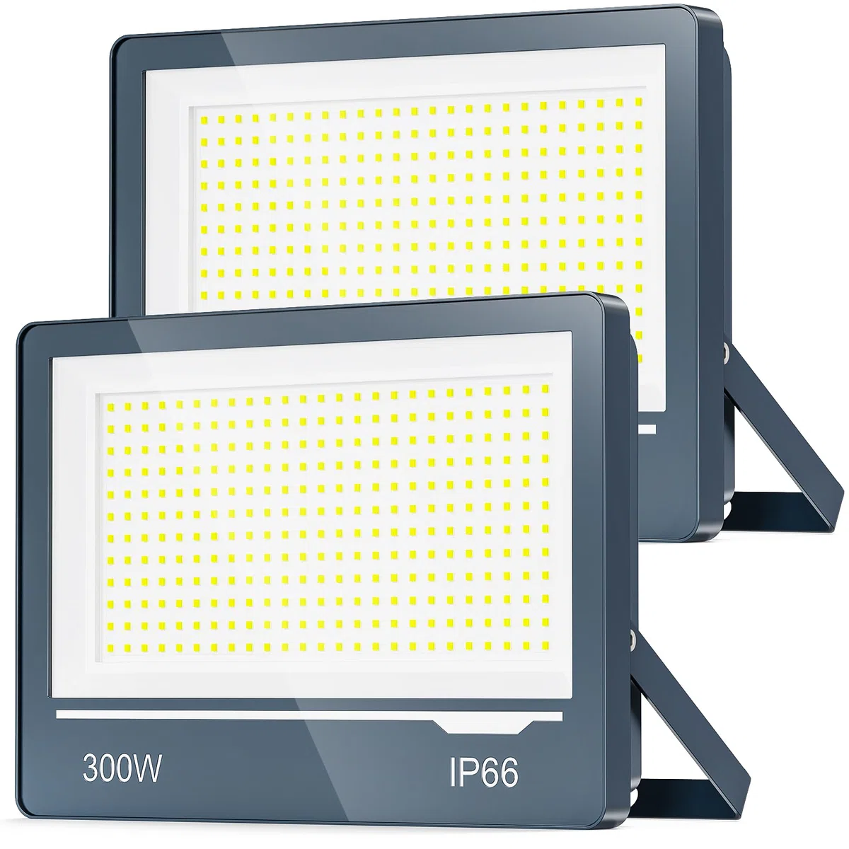 Projecteur LED Extérieur 300W Blanc Froid 30000LM 6500K IP66 Etanche 2 Pièce