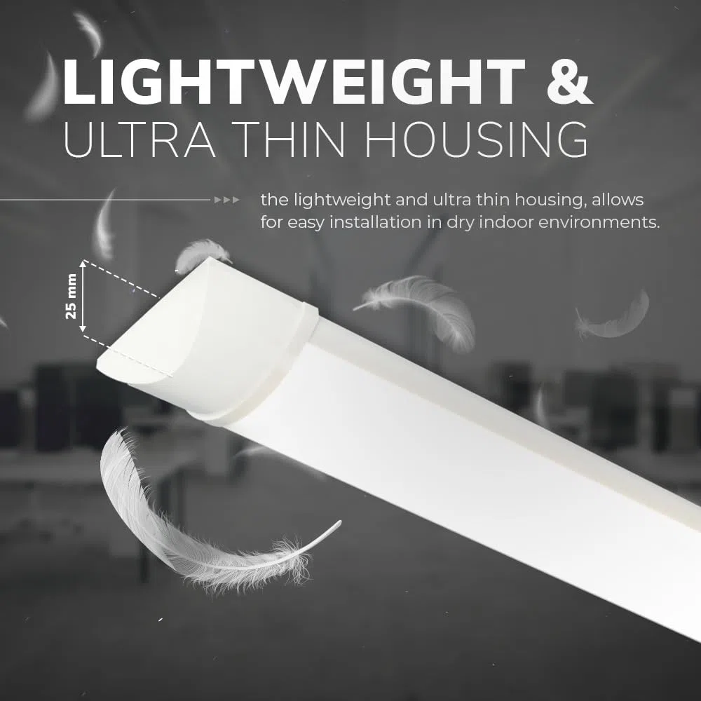 Lot de 2 réglettes LED 120 cm 40W 4800 lumens 6400K blanc froid IP20 Samsung SMD