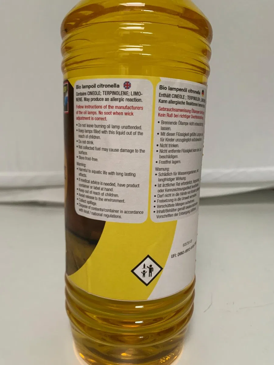 Moritz Lot de 4 flacons d'huile bio pour lampe à la citronnelle 1000 ml