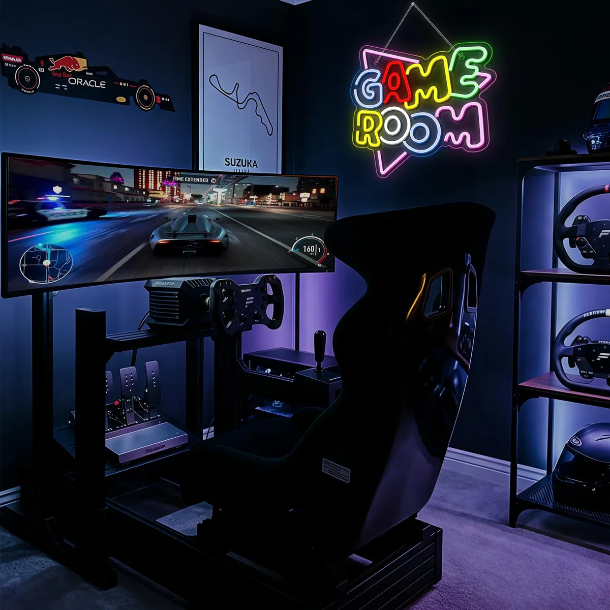 Game Room Neon Light LED, Enseigne au néon Cool alimentée par USB Art Décoration Murale pour Salle de Jeux Salon Bar faire la fête Garçons Cadeau