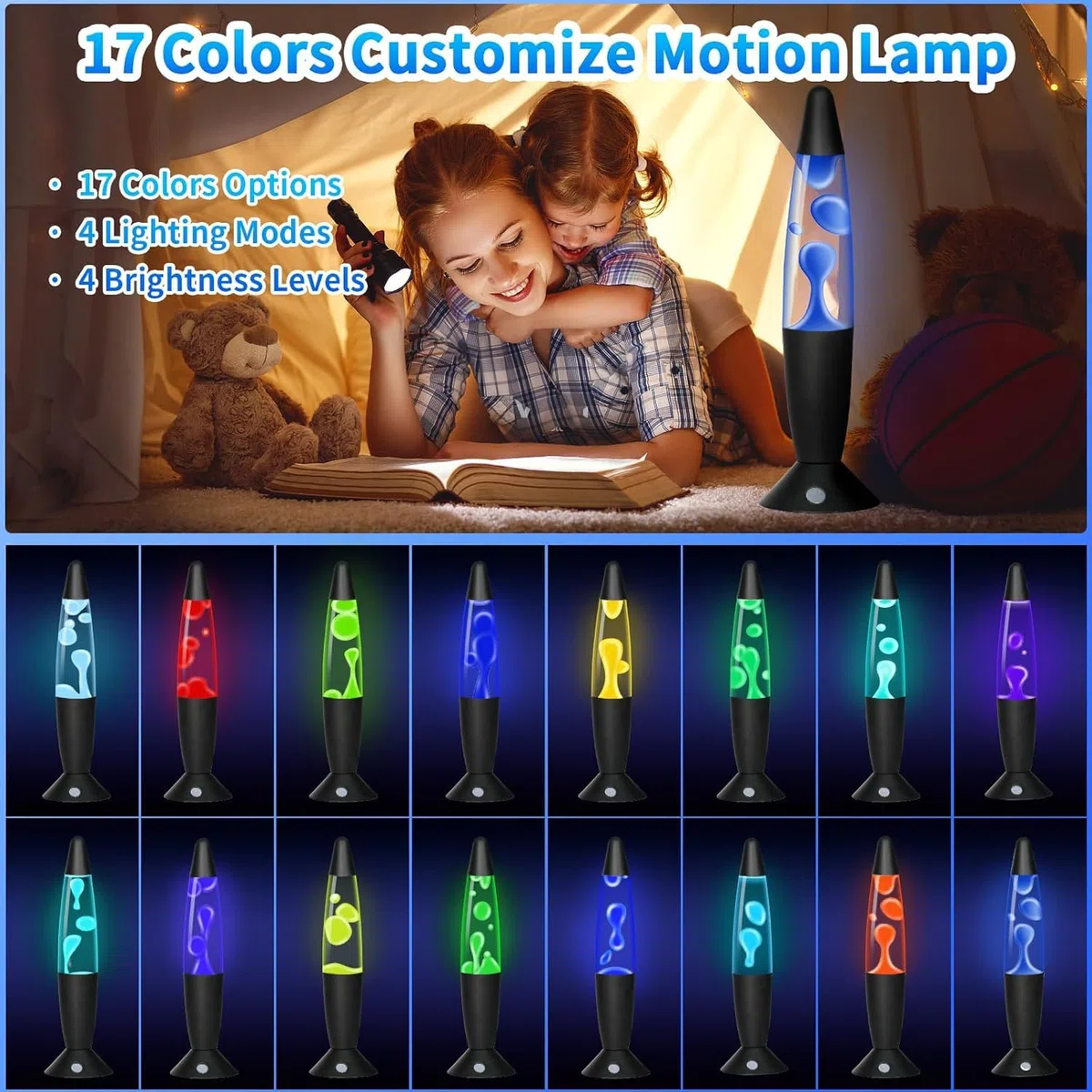 Lampe à Mouvement Liquide avec 17 Changements de Couleur pour Adultes, Lampe d'ambiance pour Bureau Chambre Maison, Cadeau pour Anniversaire Saint Valentin