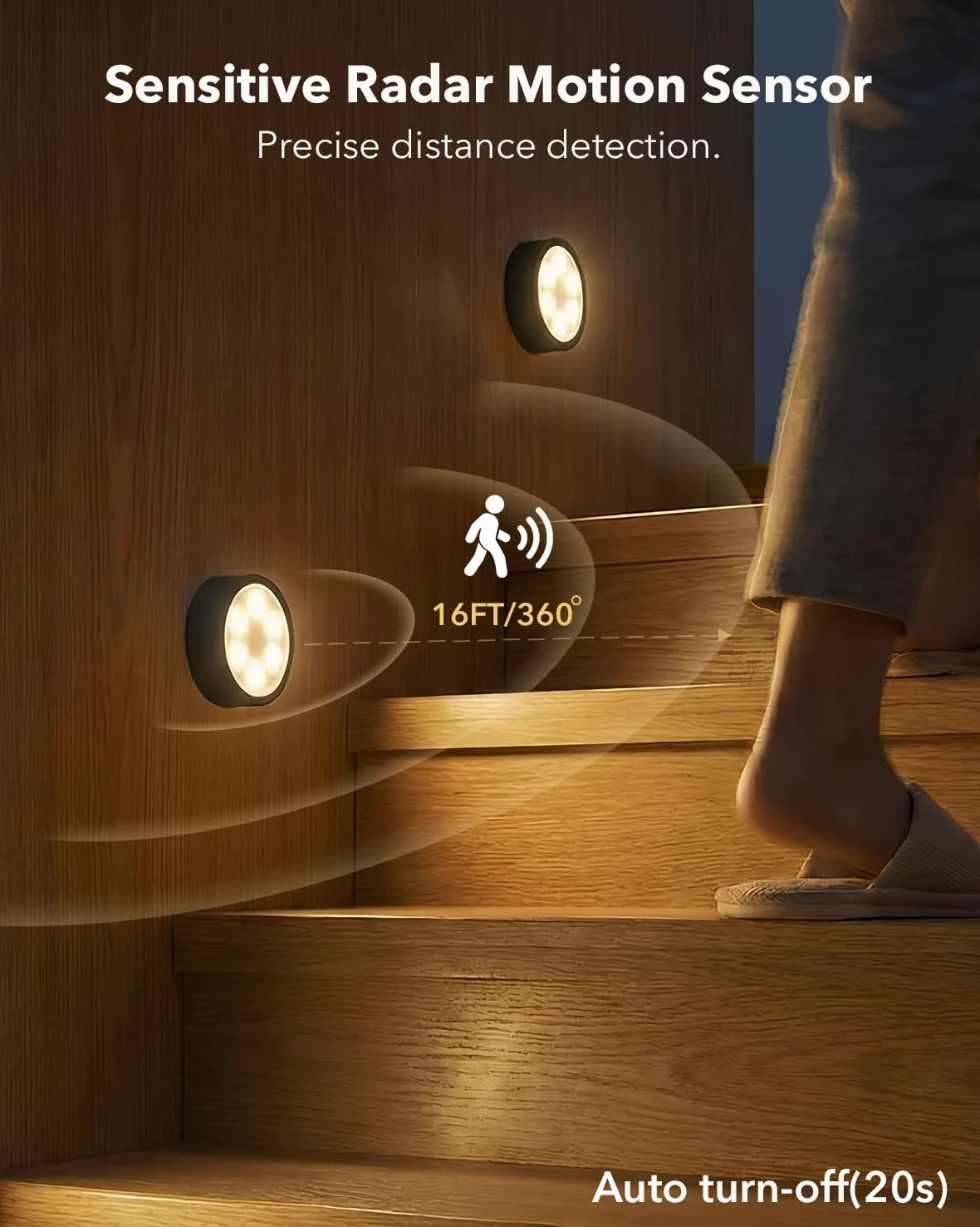Lampe Detecteur de Mouvement Interieur, Spot LED Rechargeable 2400mAh RGB Sans Fil Magnétique, Veilleuse LED Eclairage Cuisine Sous Meuble