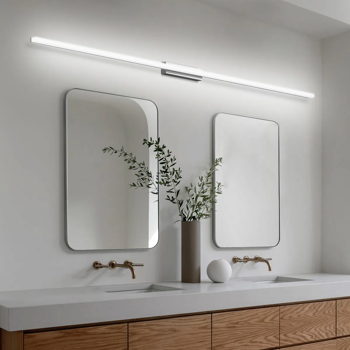Lampe pour Miroir LED, 150cm Applique Salle de Bains, IP44 Blanc Froide 6000K Lampe Armoire Miroir, Applique Murale Intérieure Moderne lumière Luminaire Salle de Bain