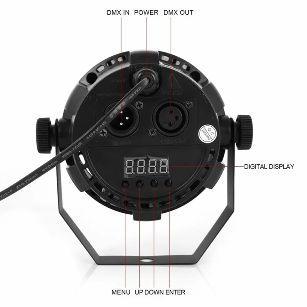 COMETX Projecteur RGBW LED 12W 12pcs Lampe Étape Son Activé Disco Automatique pour Club Mariage DJ Party Pub KTV, Pack de 4