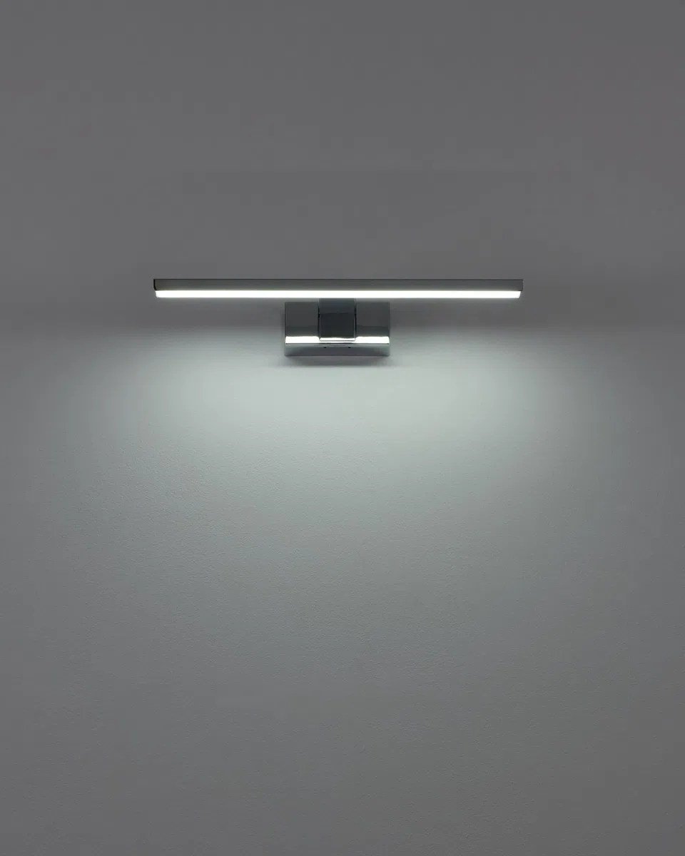 Eglo LED Applique miroir Conettilla, lampe salle de bain, aluminium chromé et plastique blanc, lumière blanc chaud-froid, IP44, L 40 cm