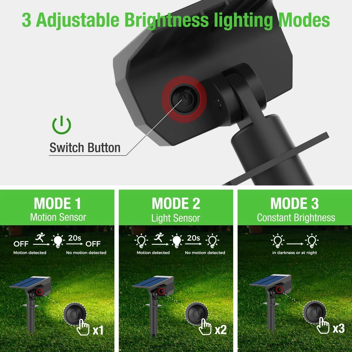 Lampe Solaire Exterieur Detecteur de Mouvement Lot de 4 - Spot Solaire Extérieur Puissant 56 LED/3 Modes Étanche Réglable pour Jardin Chemins Blanc Froid