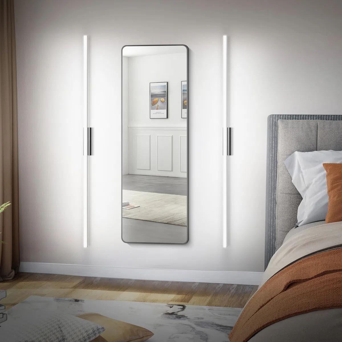 Lampe pour Miroir LED, 150cm Applique Salle de Bains, IP44 Blanc Froide 6000K Lampe Armoire Miroir, Applique Murale Intérieure Moderne lumière Luminaire Salle de Bain