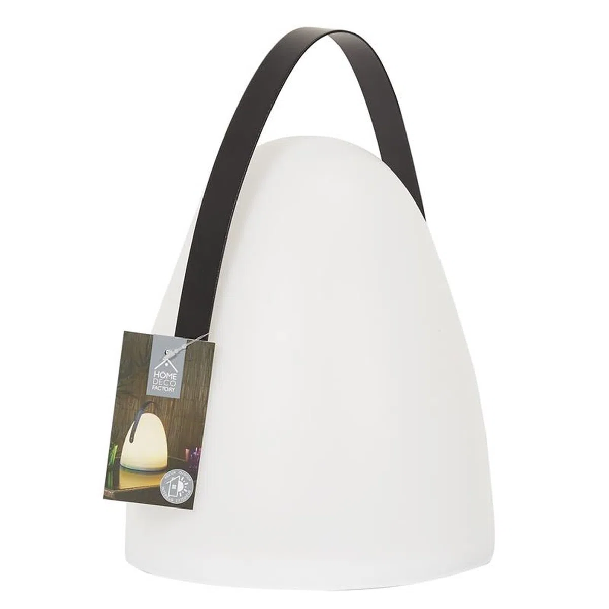 Lampe d'extérieur à Poser avec poignée 30 cm Blanc Noir