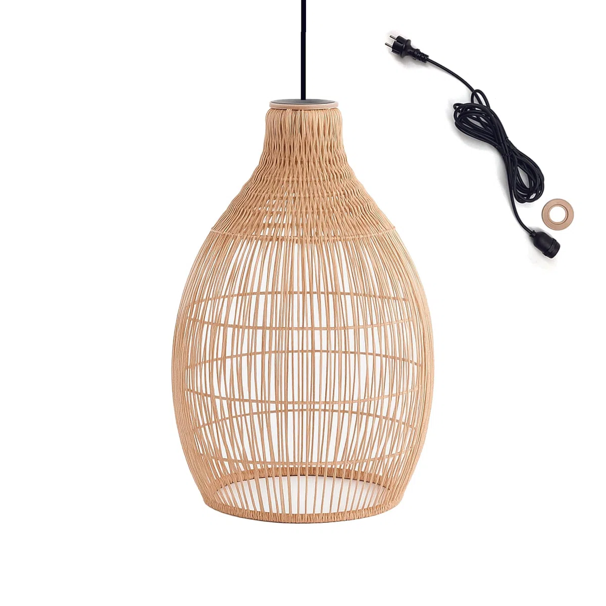 Lumisky Suspension extérieure HOLIDAY OUTDOOR CABLE poly rotin bohème 5m
