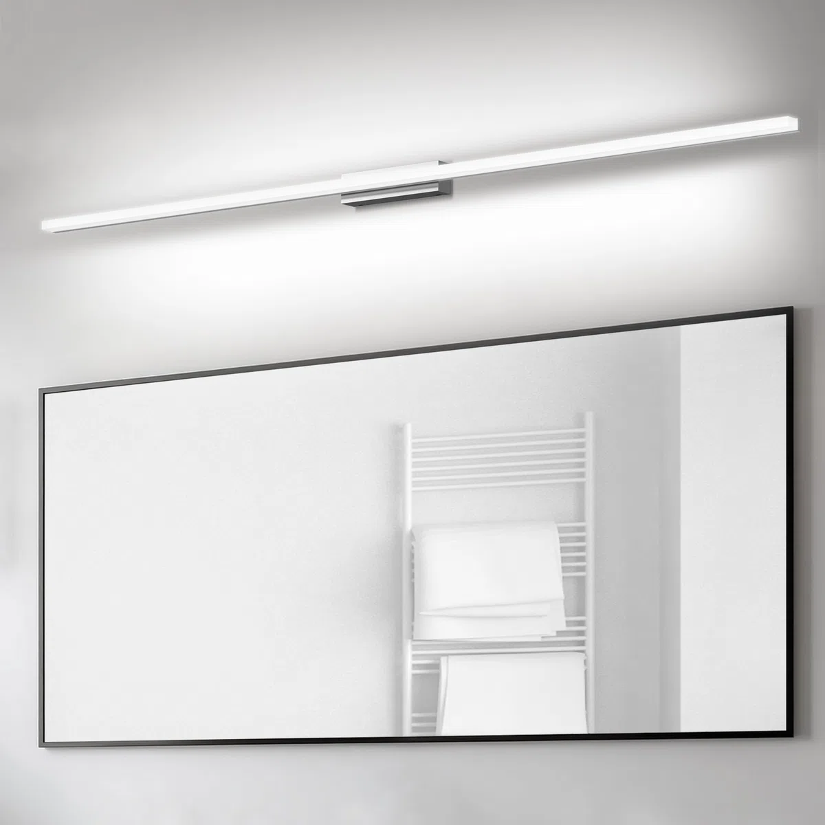 Lampe pour Miroir LED, 150cm Applique Salle de Bains, IP44 Blanc Froide 6000K Lampe Armoire Miroir, Applique Murale Intérieure Moderne lumière Luminaire Salle de Bain