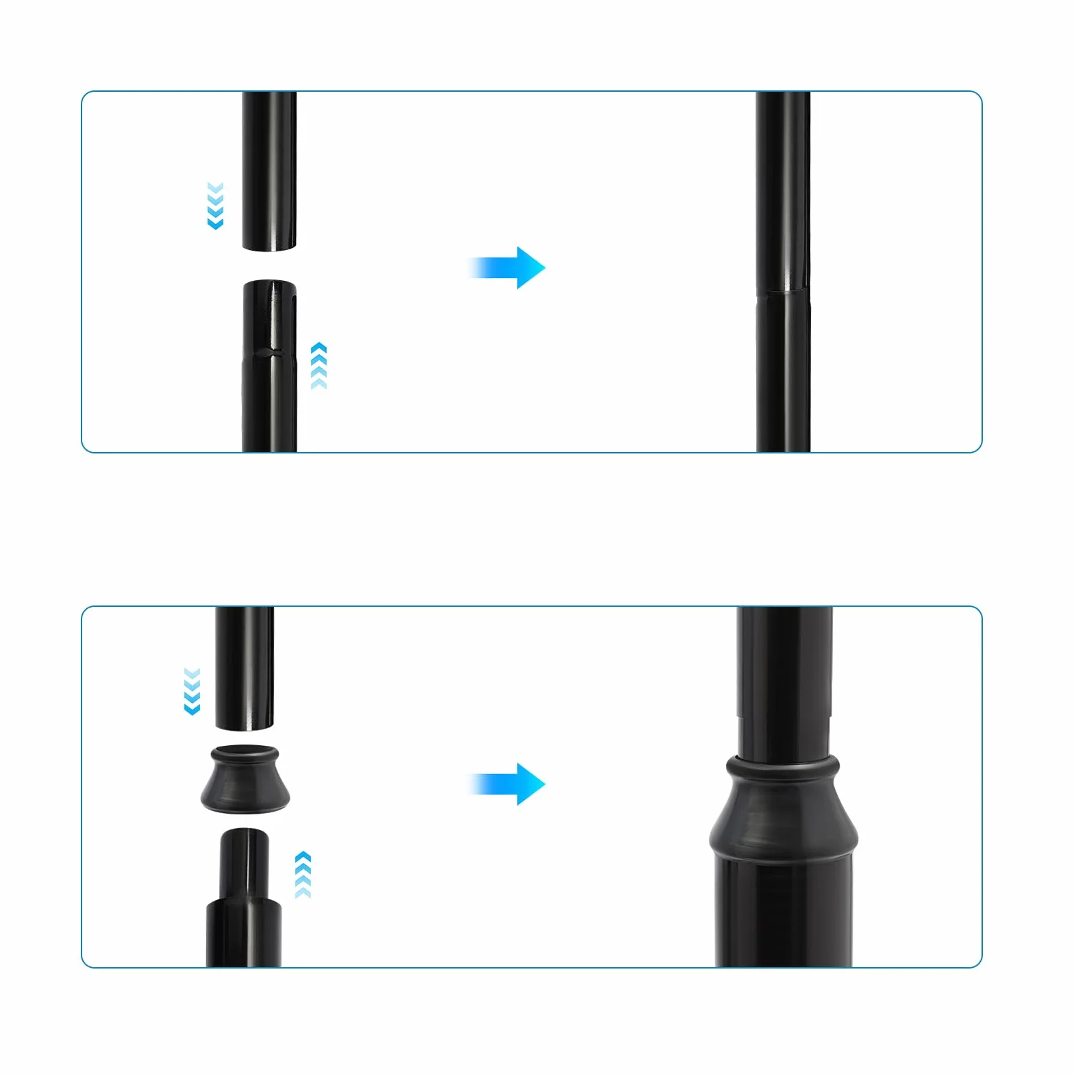 Mât de lampadaire Noir 100 kg 5 m pour lampes solaires, jardin, caméras