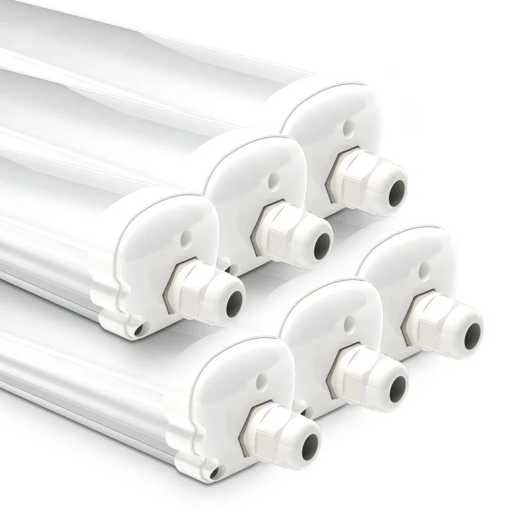 HOFTRONIC Lot de 6 Réglette LED 120 cm IP65 Extérieur Étanche 36W 4230 Lumens 4000K Blanc Neutre Connectable