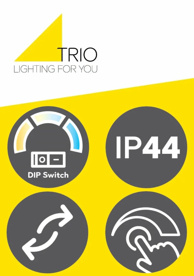 Trio Leuchten FABRIZIO LED Applique de salle de bain 9W Aluminium Noir mat Dimmable Couleur réglable