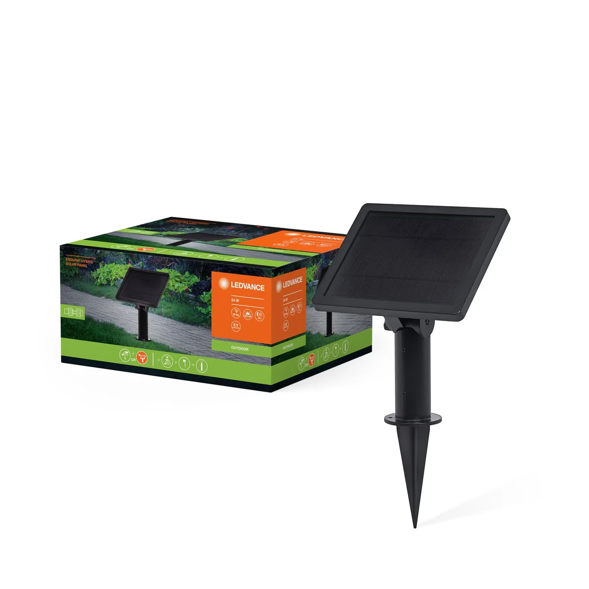 LEDVANCE Panneau solaire ENDURA HYBRID, hybride, IP67, noir, plastique
