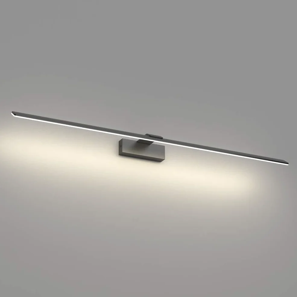 Klighten Lampe LED pour miroir de salle de bain - 100 cm - 30 W - IP44 - Applique murale moderne pour salle de bain - En aluminium - 180 LED - Blanc naturel - 4500 K - Noir