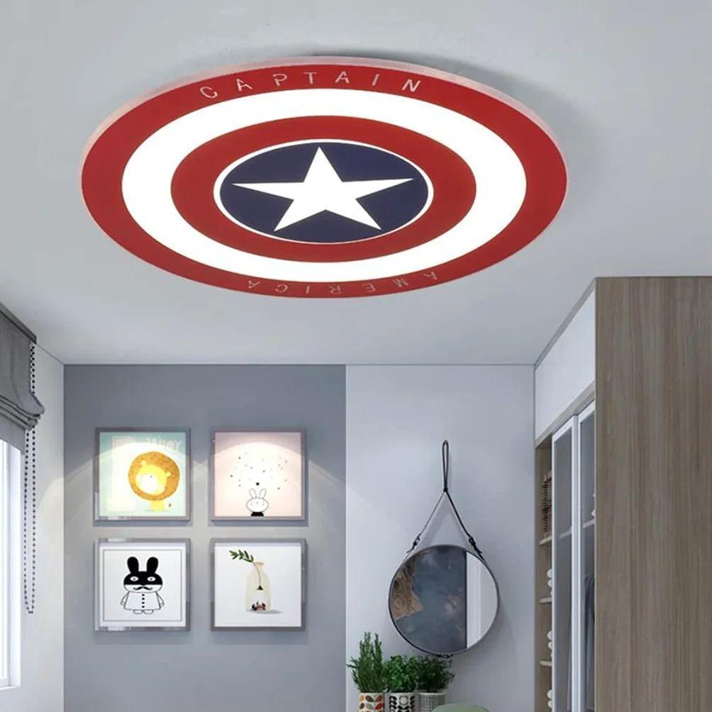 Plafonnier LED Enfants Moderne Dimmable Métal Télécommande Abat-jour Acrylique 40cm