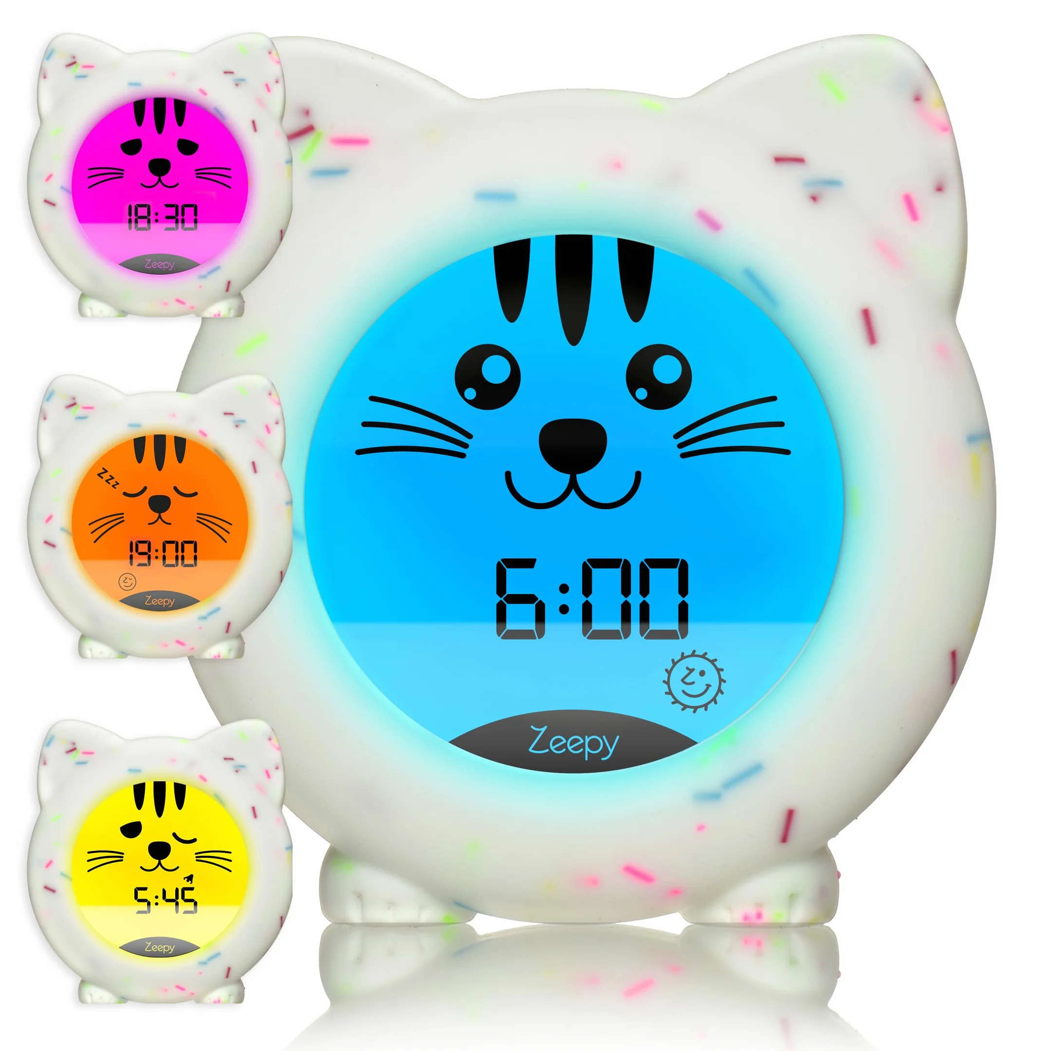 Zeepy Horloge Enfant 4 Phases Apprentissage Sommeil Reveil Educatif Jour/Nuit Veilleuse Bébé USB Cadeau Naissance