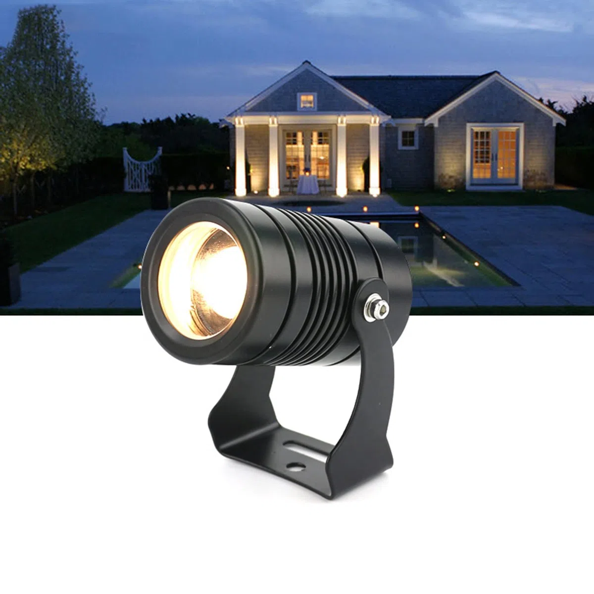 Projecteur À Faisceau LED Lumières Extérieures Spot À Faisceau Étroit Éclairage À Distance Pour Bâtiments