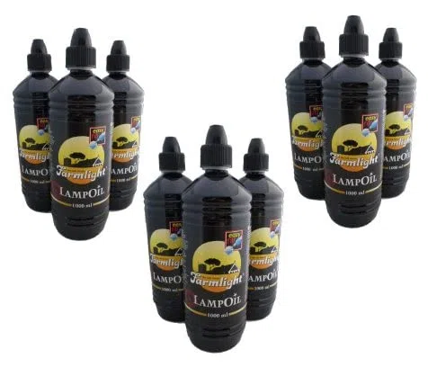 Huile de paraffine incolore pour lampe, lot de 9 x 1L