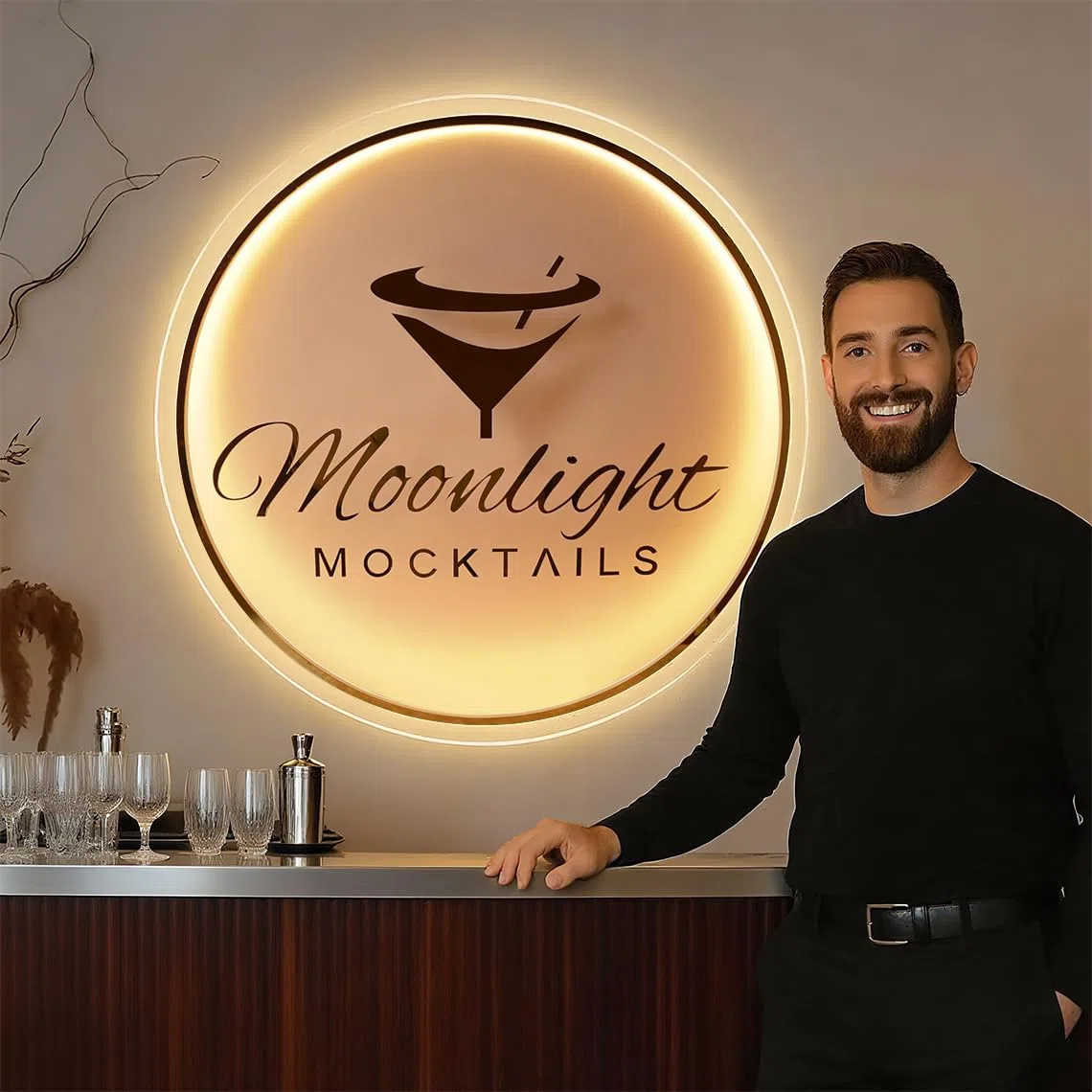 Enseigne Au Néon Personnalisée Avec Logo, Décoration Murale Lumineuse Pour Bar Magasin