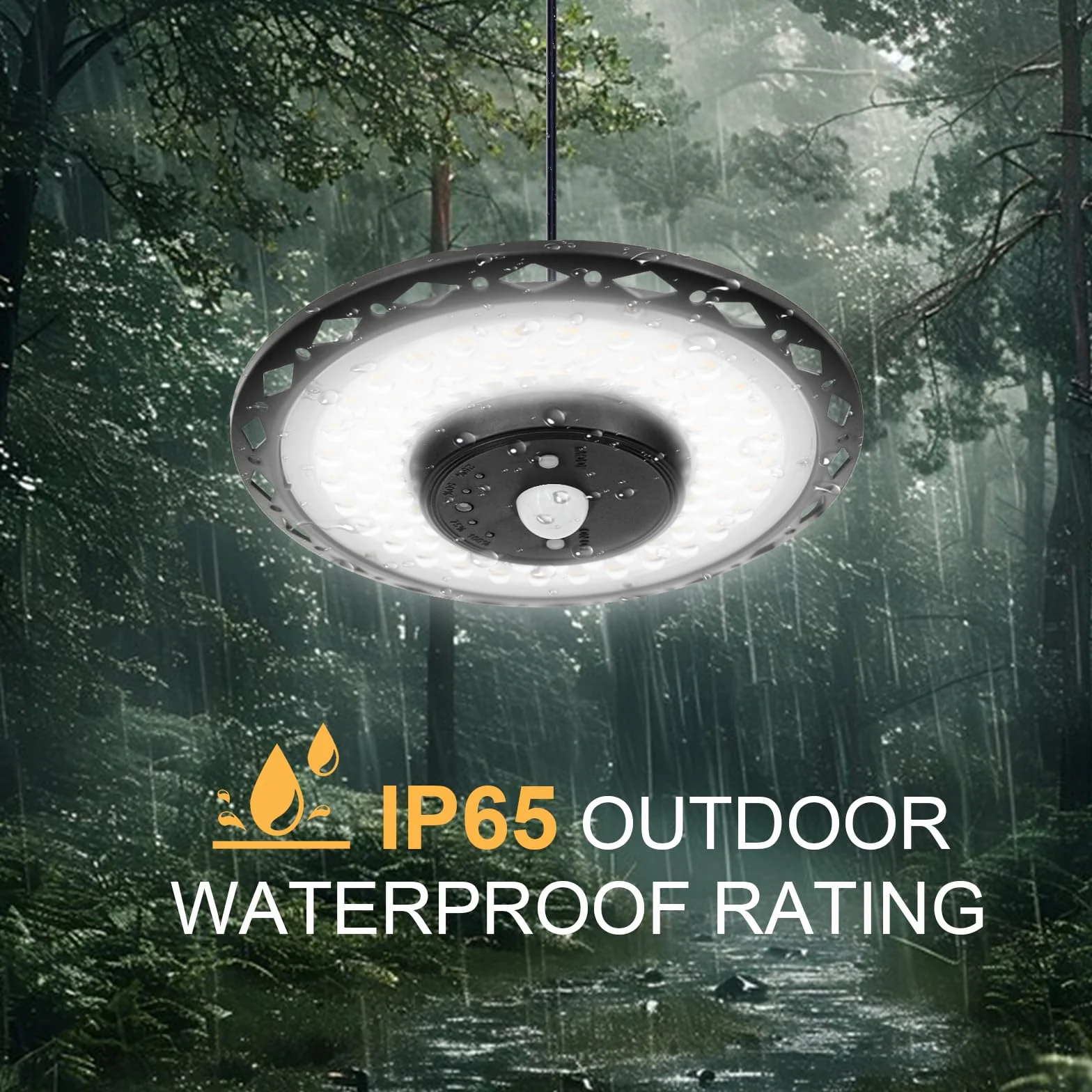CREATESTAR Lampe Suspendue Solaire Extérieur 3000LM avec Télécommande Détecteur de Mouvement IP65 étanche