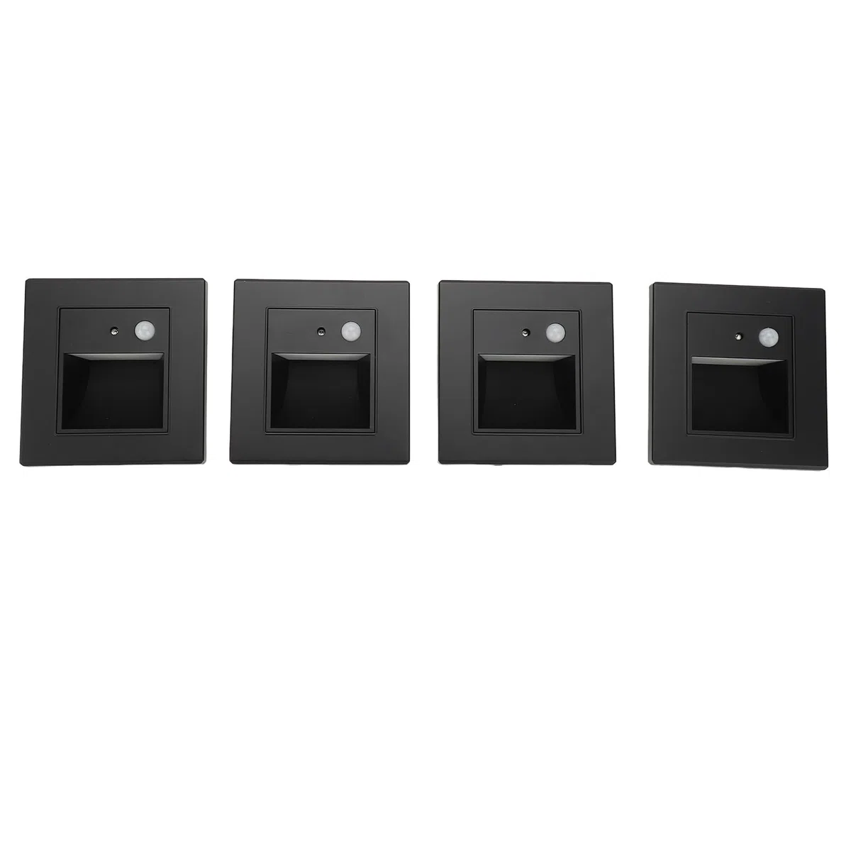 Dpofirs Lot de 4 Lampes de Marche à Détecteur de Mouvement, Éclairage de Sol à Induction Intelligent 120° pour Escaliers, Couloir, Chambre