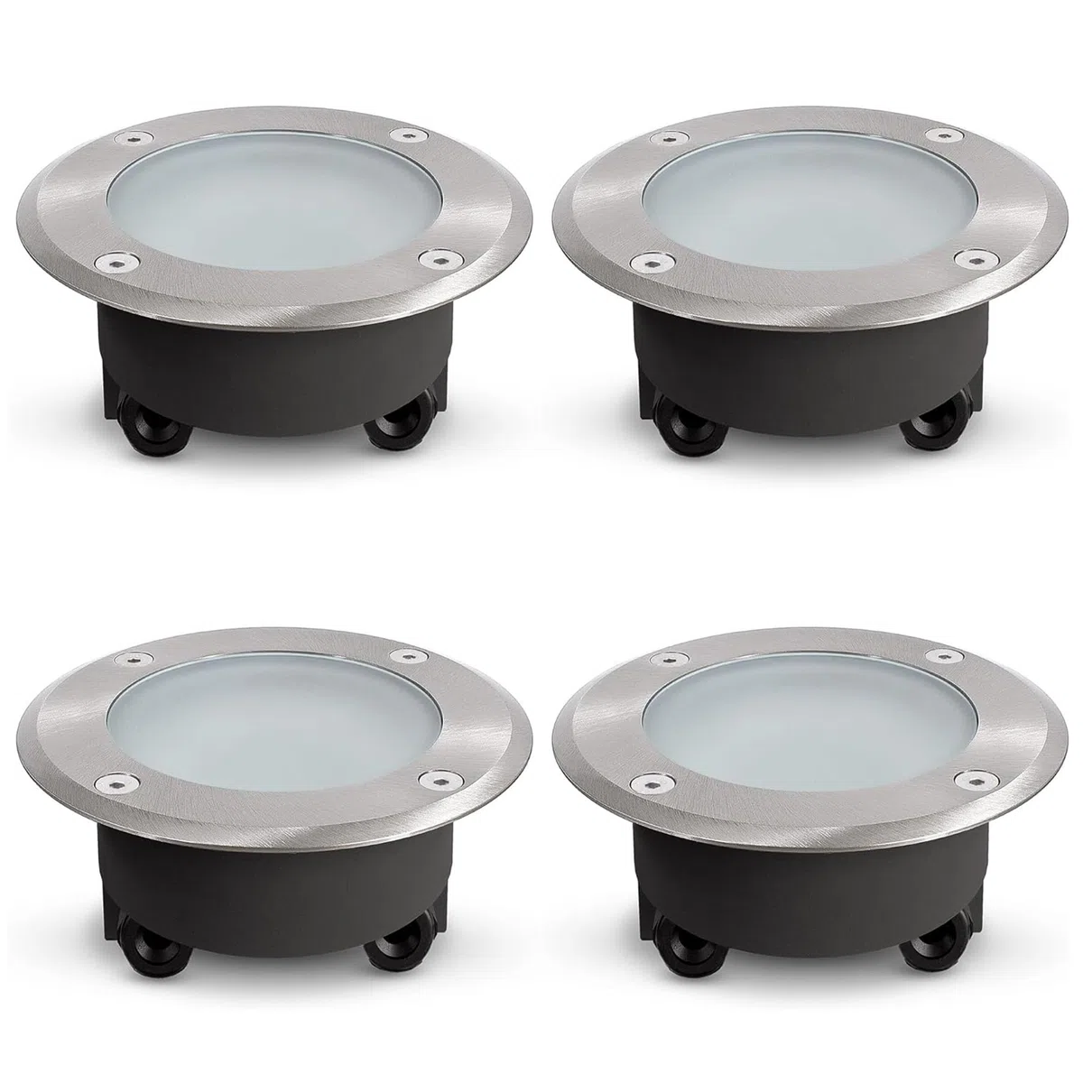 SSC-LUXon spot encastrable sol exterieur plat IP67 GX53 verre clair ou depoli befahrbar lot de 4 230V