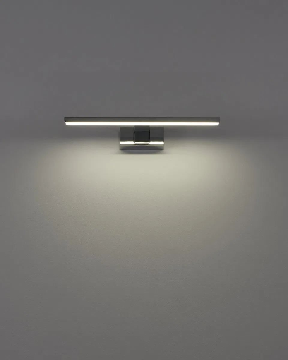 Eglo LED Applique miroir Conettilla, lampe salle de bain, aluminium chromé et plastique blanc, lumière blanc chaud-froid, IP44, L 40 cm