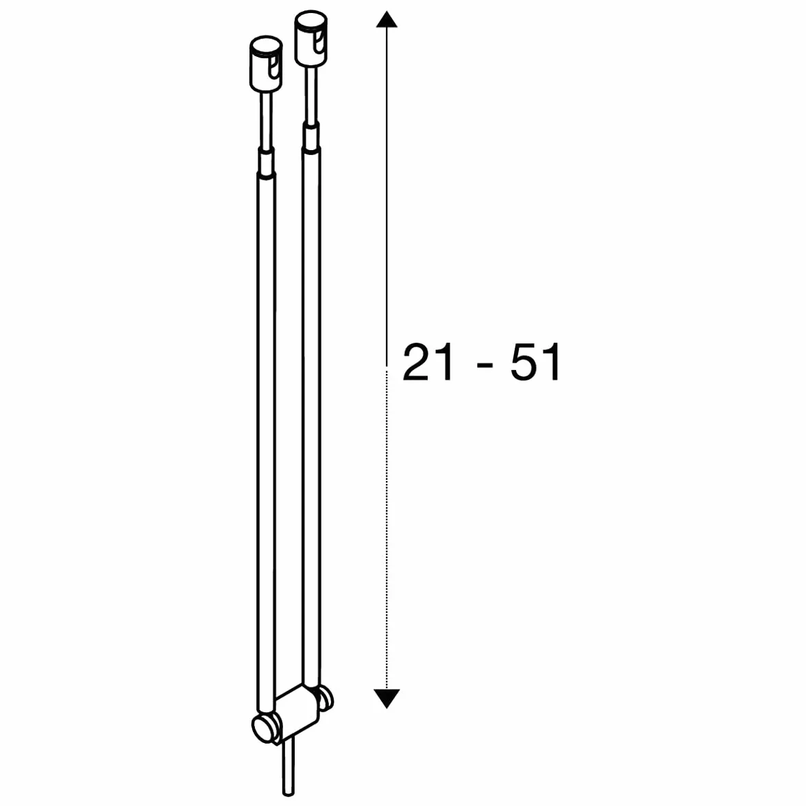 SLV SYROS pour tenseo QR C51; acier/laiton; GX5;3; chrom; 1 x 4;5 x 25;5 cm; GX5.3 12volts