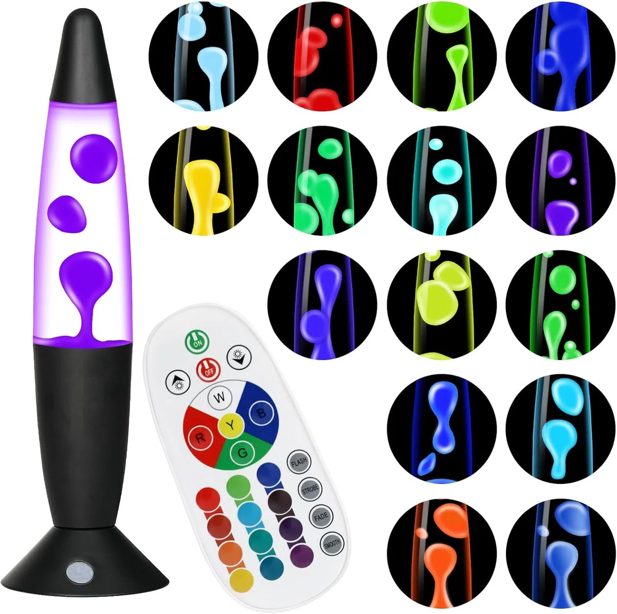 Lampe à Mouvement Liquide avec 17 Changements de Couleur pour Adultes, Lampe d'ambiance pour Bureau Chambre Maison, Cadeau pour Anniversaire Saint Valentin
