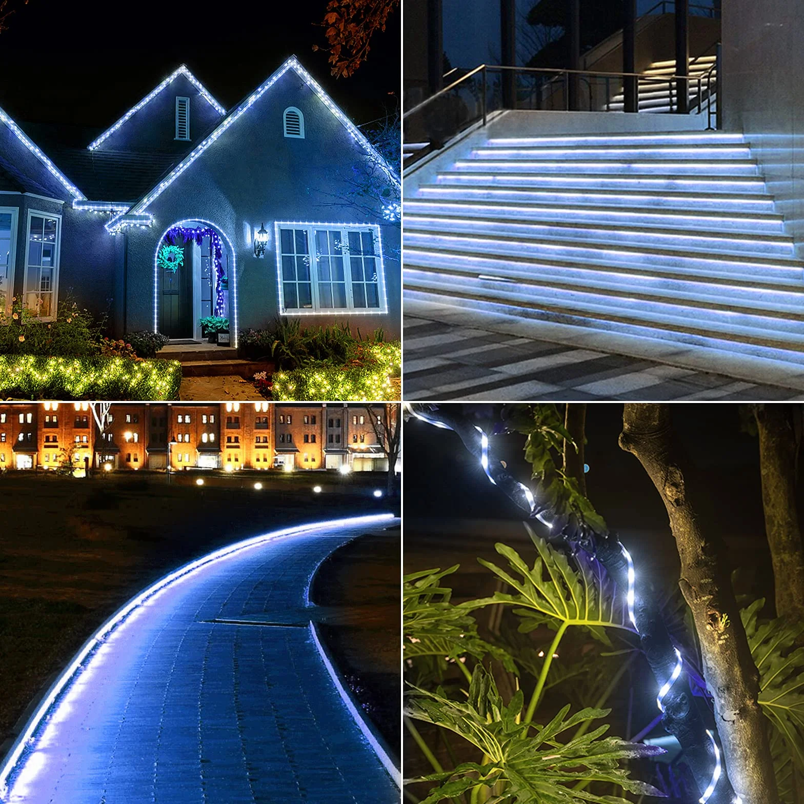 Tube LED lumineux blanc froid intérieur extérieur