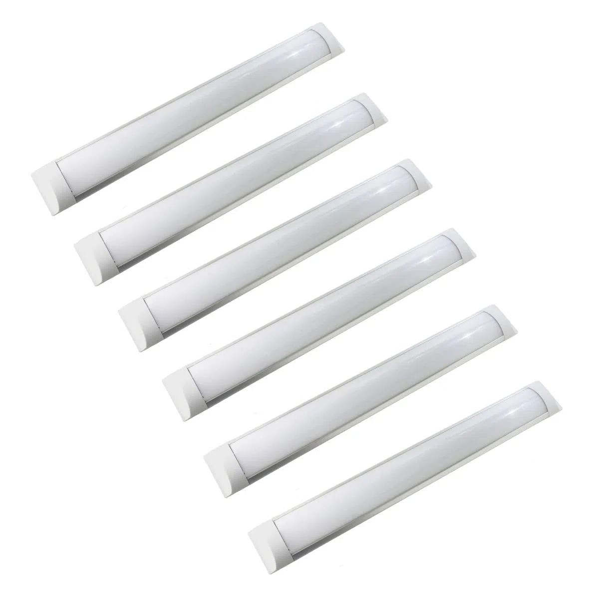 JANDEI Lot de 6 écrans LED intégrés 36 W 120 cm 4000 lumens blanc froid 6500 K éclairage 120°