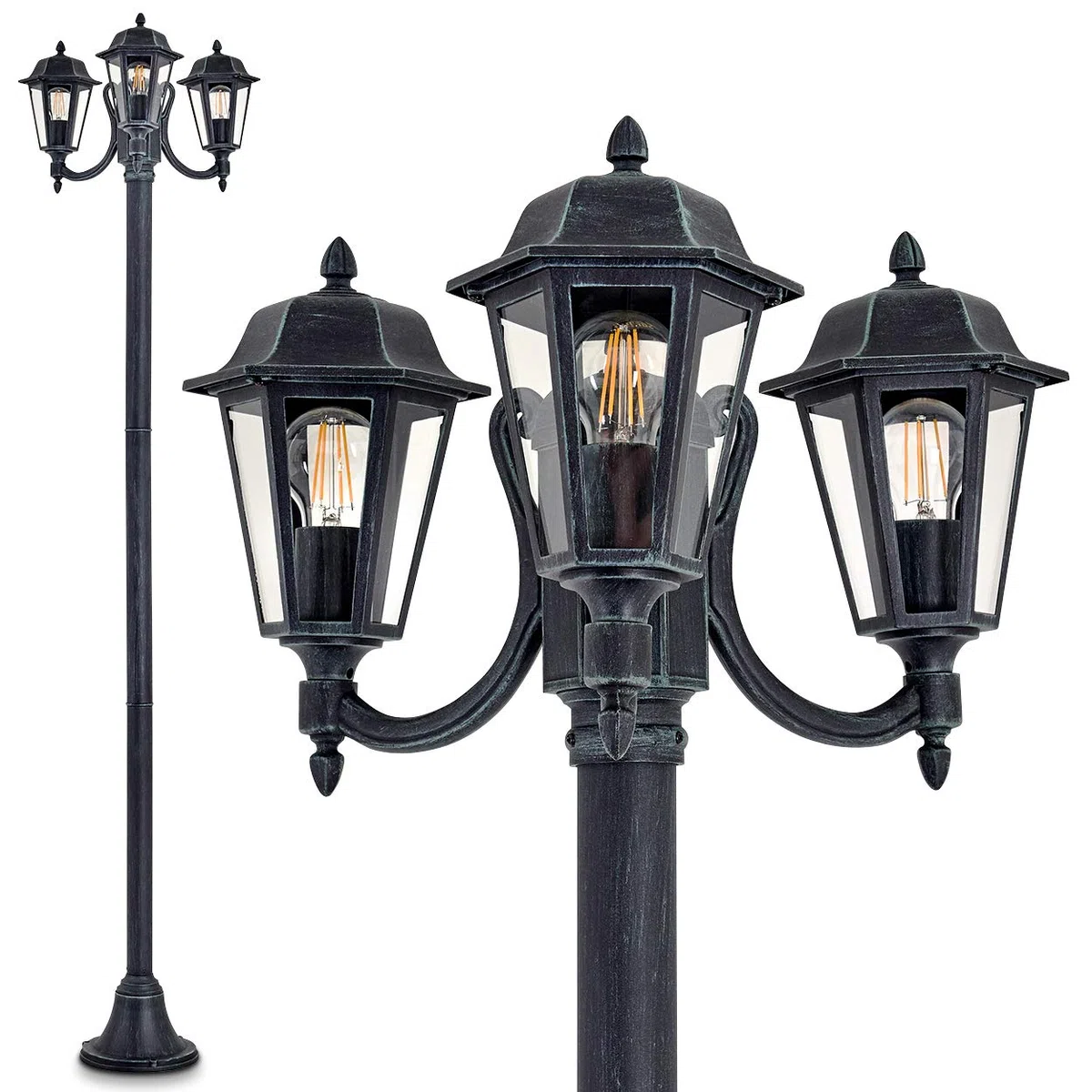 Lampadaire extérieur Natal éclairage sécurisant nuit - Luminaire jardin design élégant