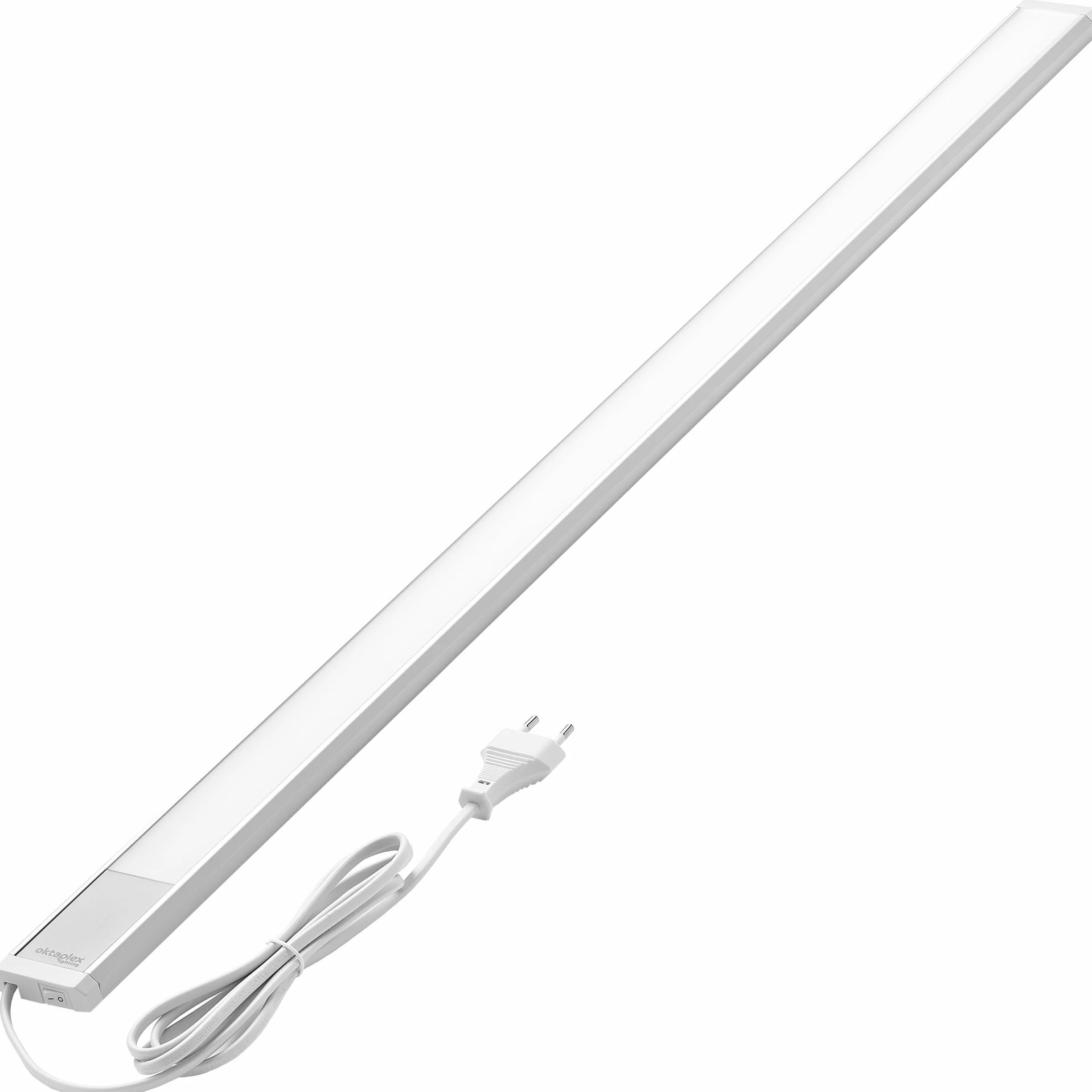Oktaplex Riva Plat LED Éclairage Sous Plan Cuisine 1110lm Blanc Chaud 90cm Argenté Avec Interrupteur 15W 230V